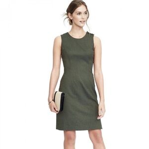 Banana Republic Green Sheath Dress Women’s Size 12 NWT